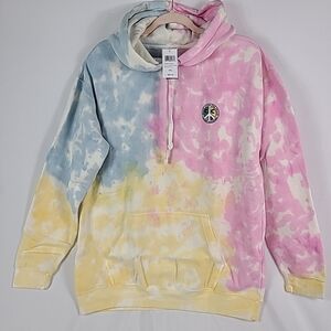 NEW Cross Colours Pink Tie Dye LBL Love Black Lives Hoodie Men's Sz L MSRP $80-a